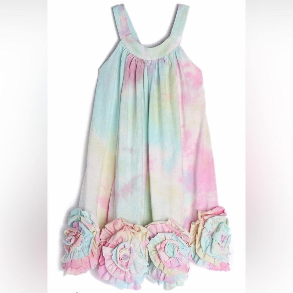 Isobella & Chloe Pastel Kids Tie-Dye Dress - size 5